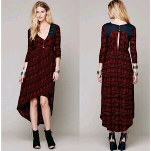 Free People NEW ROMANTICS Lelani Hi-Lo Wrap Dress Women Sz S Small Gothic (V5